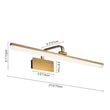 Load image into Gallery viewer, 1-Light Brass Linear LED Vanity Light Picture Sconce
