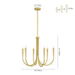 Load image into Gallery viewer, Brass Mid-Century Minimalist Tiered Candle Style Chandelier