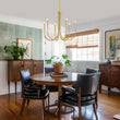 Load image into Gallery viewer, Brass Mid-Century Minimalist Tiered Candle Style Chandelier