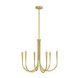 Load image into Gallery viewer, Brass Mid-Century Minimalist Tiered Candle Style Chandelier