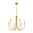 Load image into Gallery viewer, Brass Mid-Century Minimalist Tiered Candle Style Chandelier