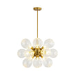 Load image into Gallery viewer, 18-Light Cluster Ribbed Glass Globe Bubble Chandelier