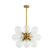 Load image into Gallery viewer, 18-Light Cluster Ribbed Glass Globe Bubble Chandelier