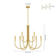 Load image into Gallery viewer, Brass Mid-Century Minimalist Tiered Candle Style Chandelier