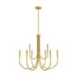Load image into Gallery viewer, Brass Mid-Century Minimalist Tiered Candle Style Chandelier