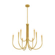 Load image into Gallery viewer, Brass Mid-Century Minimalist Tiered Candle Style Chandelier
