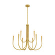 Load image into Gallery viewer, Brass Mid-Century Minimalist Tiered Candle Style Chandelier