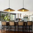 Load image into Gallery viewer, Industrial Oversized Iron Flat Cone Kitchen Pendant Light
