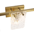 Load image into Gallery viewer, 3-Light Water Glass Square Panel Brass Vanity Wall Sconce