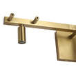 Load image into Gallery viewer, 3-Light Water Glass Square Panel Brass Vanity Wall Sconce