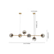 Load image into Gallery viewer, (OpenBox) 6-light Glass Globe Linear Chandelier