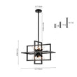 Load image into Gallery viewer, 8-Light Vintage Sputnik Black Open Square Lantern Pendant