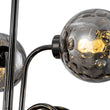 Load image into Gallery viewer, 9-Light Hammered Smoked Glass Bubble Black Sputnik Chandelier