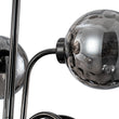 Load image into Gallery viewer, 9-Light Hammered Smoked Glass Bubble Black Sputnik Chandelier