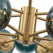 Load image into Gallery viewer, Glam Tiered Blue Glass Globe Bubble Sputnik Chandelier