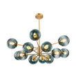 Load image into Gallery viewer, Glam Tiered Blue Glass Globe Bubble Sputnik Chandelier