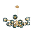 Load image into Gallery viewer, Glam Tiered Blue Glass Globe Bubble Sputnik Chandelier
