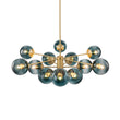 Load image into Gallery viewer, Glam Tiered Blue Glass Globe Bubble Sputnik Chandelier
