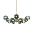 Load image into Gallery viewer, Glam Tiered Blue Glass Globe Bubble Sputnik Chandelier