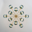Load image into Gallery viewer, Glam Tiered Blue Glass Globe Bubble Sputnik Chandelier