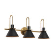 Load image into Gallery viewer, 3-Light Metal Conical Shade Bathroom Vanity Wall Sconce