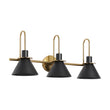 Load image into Gallery viewer, 3-Light Metal Conical Shade Bathroom Vanity Wall Sconce