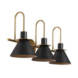 Load image into Gallery viewer, 3-Light Metal Conical Shade Bathroom Vanity Wall Sconce