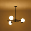 Load image into Gallery viewer, Wind-Vane Tiered 3-Light Opal Glass Globe Sputnik Chandelier