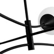 Load image into Gallery viewer, Wind-Vane Tiered 3-Light Opal Glass Globe Sputnik Chandelier