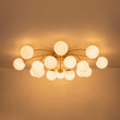 Load image into Gallery viewer, Bloom Dimmable Opal Glass Globe Bubble Semi Flush Chandelier