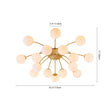 Load image into Gallery viewer, Bloom Dimmable Opal Glass Globe Bubble Semi Flush Chandelier