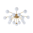 Load image into Gallery viewer, Bloom Dimmable Opal Glass Globe Bubble Semi Flush Chandelier