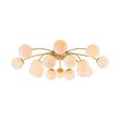 Load image into Gallery viewer, Bloom Dimmable Opal Glass Globe Bubble Semi Flush Chandelier