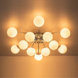 Load image into Gallery viewer, (OpenBox) Blossom 12-Light Opal Glass Bubble Semi Flush Chandelier