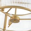 Load image into Gallery viewer, Brass 3-Light Ribbed Glass Drum Lantern Pendant Light