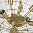 Load image into Gallery viewer, Brass Cluster Ribbed Glass Globe Bubble Chandelier