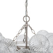 Load image into Gallery viewer, Brass Cluster Ribbed Glass Globe Bubble Chandelier