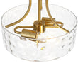 Load image into Gallery viewer, Round Drum Hammered Glass Semi Flush Mount