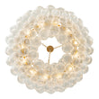 Load image into Gallery viewer, Brass Halo Ribbed Glass Globe Bubble Ring Chandelier