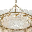 Load image into Gallery viewer, Brass Halo Ribbed Glass Globe Bubble Ring Chandelier