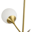 Load image into Gallery viewer, Wind-Vane Tiered 3-Light Opal Glass Globe Sputnik Chandelier