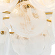 Load image into Gallery viewer, (OpenBox) Brass Tiered Opal Swirl Glass Semi Flush Chandelier