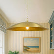 Load image into Gallery viewer, Vintage Oversized Flat Dome Metal Pendant Light