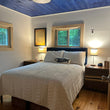 Load image into Gallery viewer, Contemporary Brass Blue Round LED Semi Flush Lighting