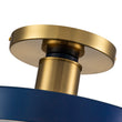Load image into Gallery viewer, Contemporary Brass Blue Round LED Semi Flush Lighting