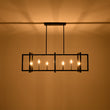 Load image into Gallery viewer, Farmhouse Candle Style Linear Rectangular Cage Island Chandelier