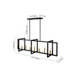 Load image into Gallery viewer, Farmhouse Candle Style Linear Rectangular Cage Island Chandelier