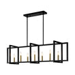 Load image into Gallery viewer, Farmhouse Candle Style Linear Rectangular Cage Island Chandelier