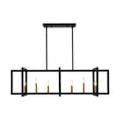 Load image into Gallery viewer, Farmhouse Candle Style Linear Rectangular Cage Island Chandelier
