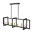 Load image into Gallery viewer, Farmhouse Candle Style Linear Rectangular Cage Island Chandelier